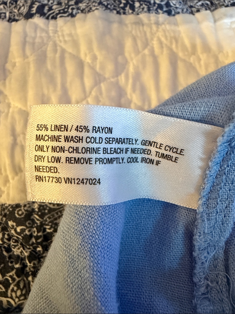 A New Day Light Blue Linen-Blend Casual High Waist Pants - Picture 6 of 6